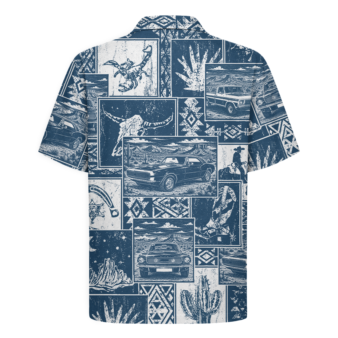 Texas x Classic Car Hawaiian Shirt for Men