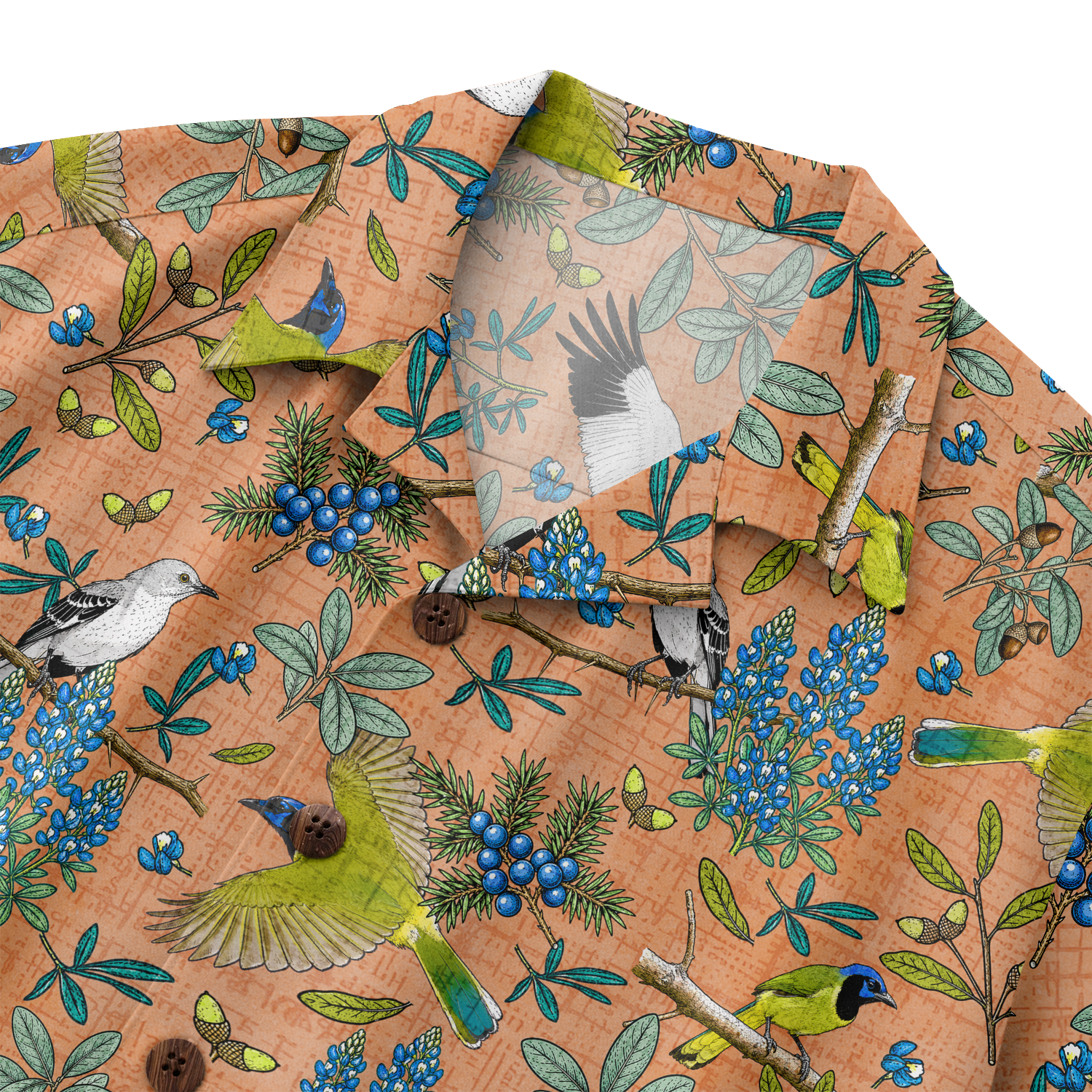Texas x Bird Watching Hawaiian Shirt for Men