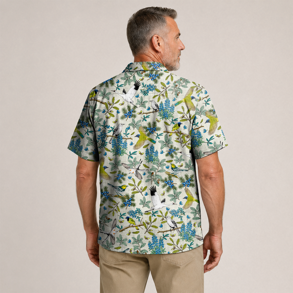 Texas x Bird Watching Hawaiian Shirt for Men