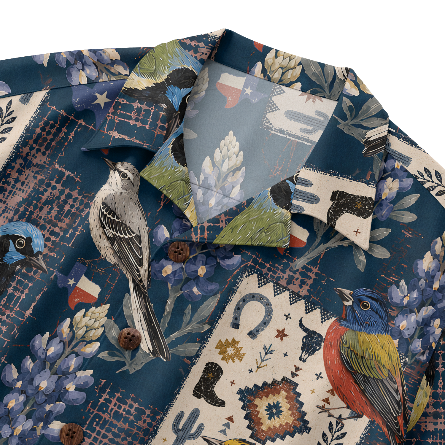 Texas x Bird Watching Hawaiian Shirt for Men