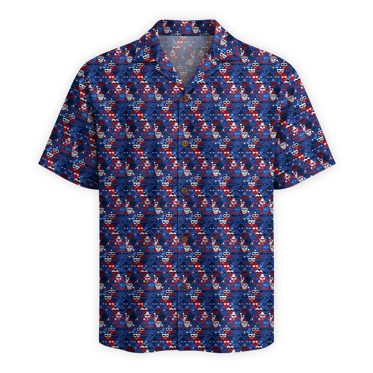 Texas x Skull Hawaiian Shirt for Men