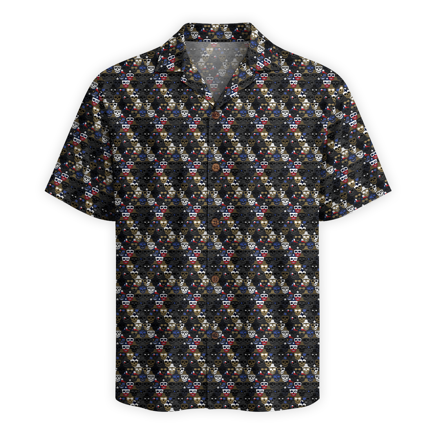 Texas x Skull Hawaiian Shirt for Men