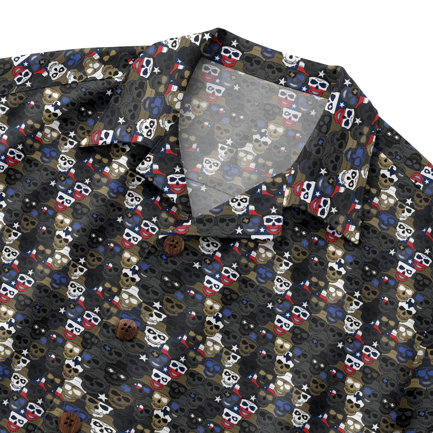 Texas x Skull Hawaiian Shirt for Men