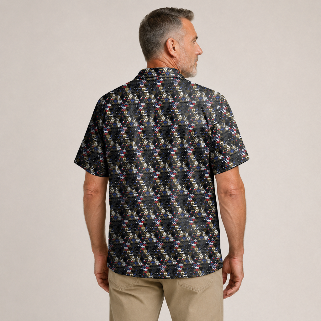 Texas x Skull Hawaiian Shirt for Men