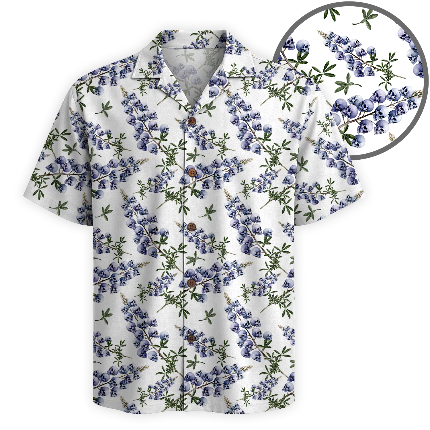 Texas x Skull Hawaiian Shirt for Men