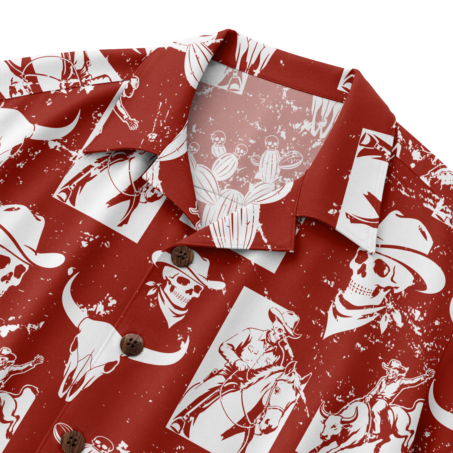 Texas x Skull Hawaiian Shirt for Men