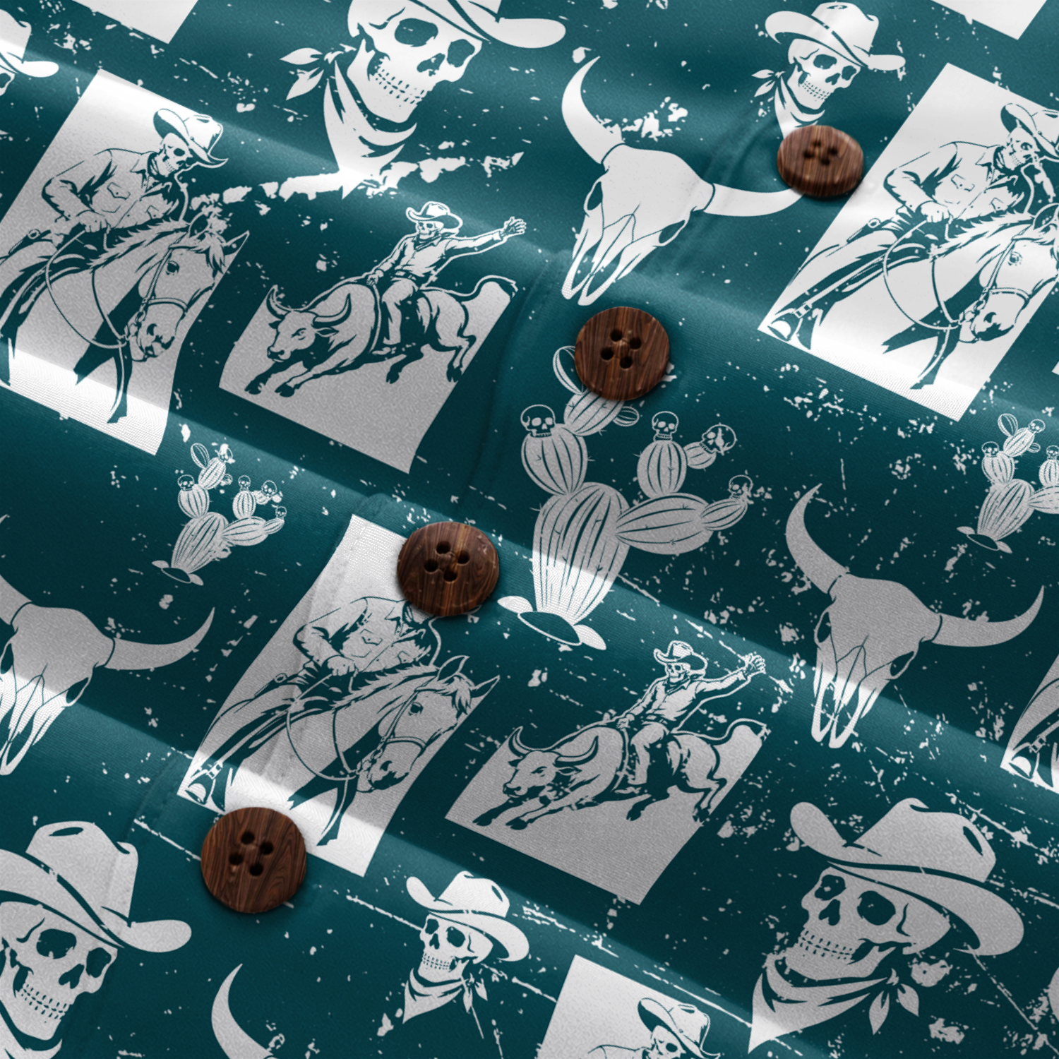 Texas x Skull Hawaiian Shirt for Men