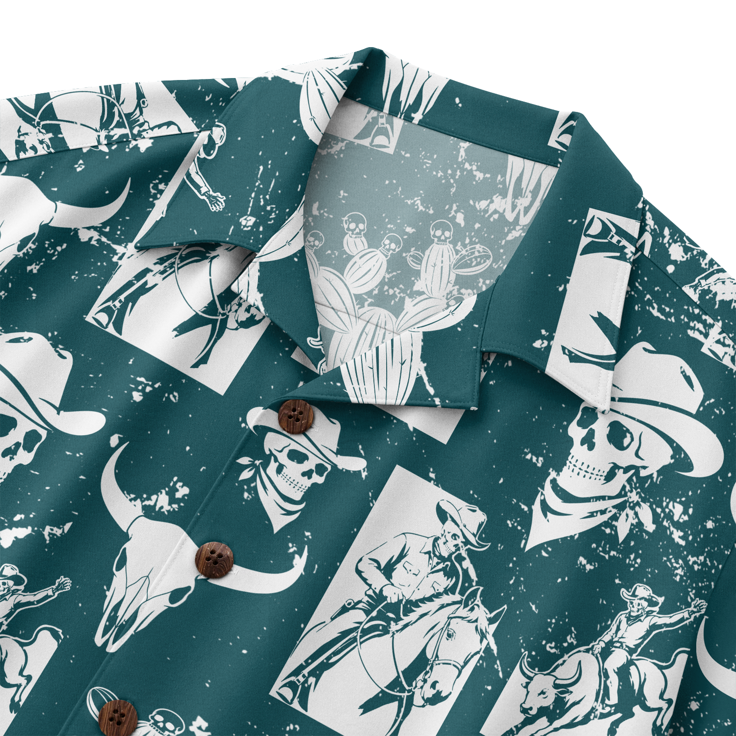 Texas x Skull Hawaiian Shirt for Men