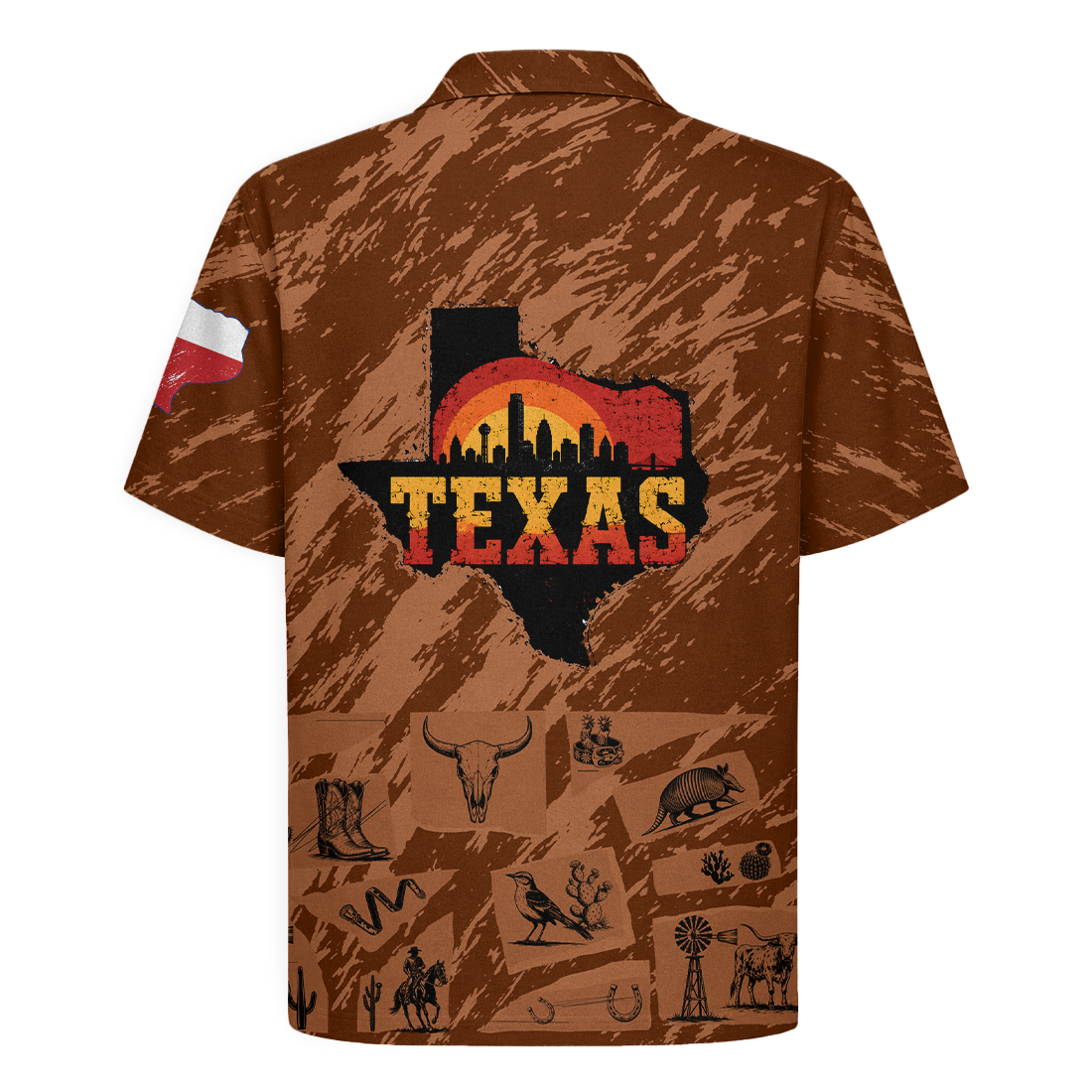 Texas Flag Hawaiian Shirt for Men