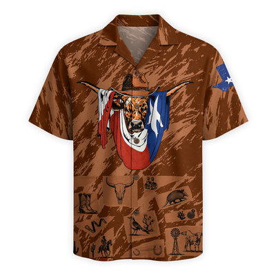 Texas Flag Hawaiian Shirt for Men