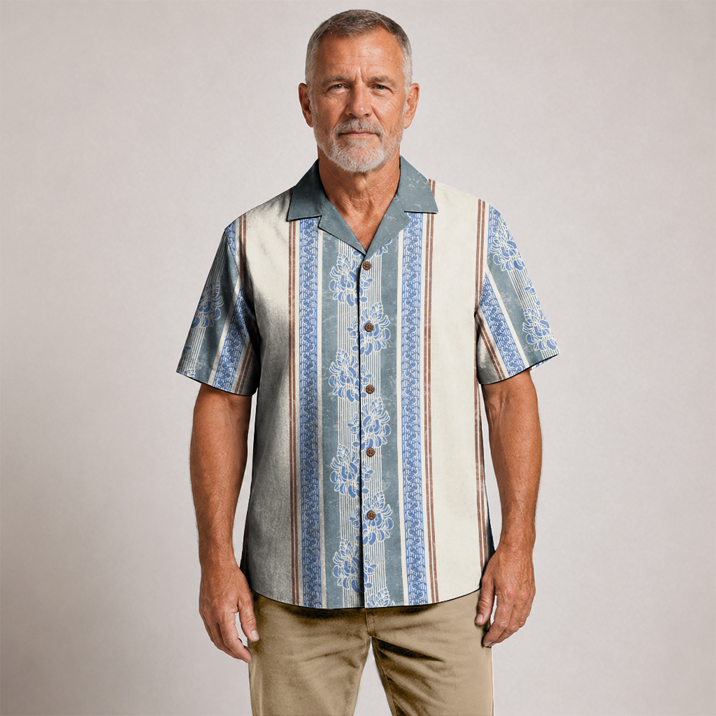 Texas Check Hawaiian Shirt for Men