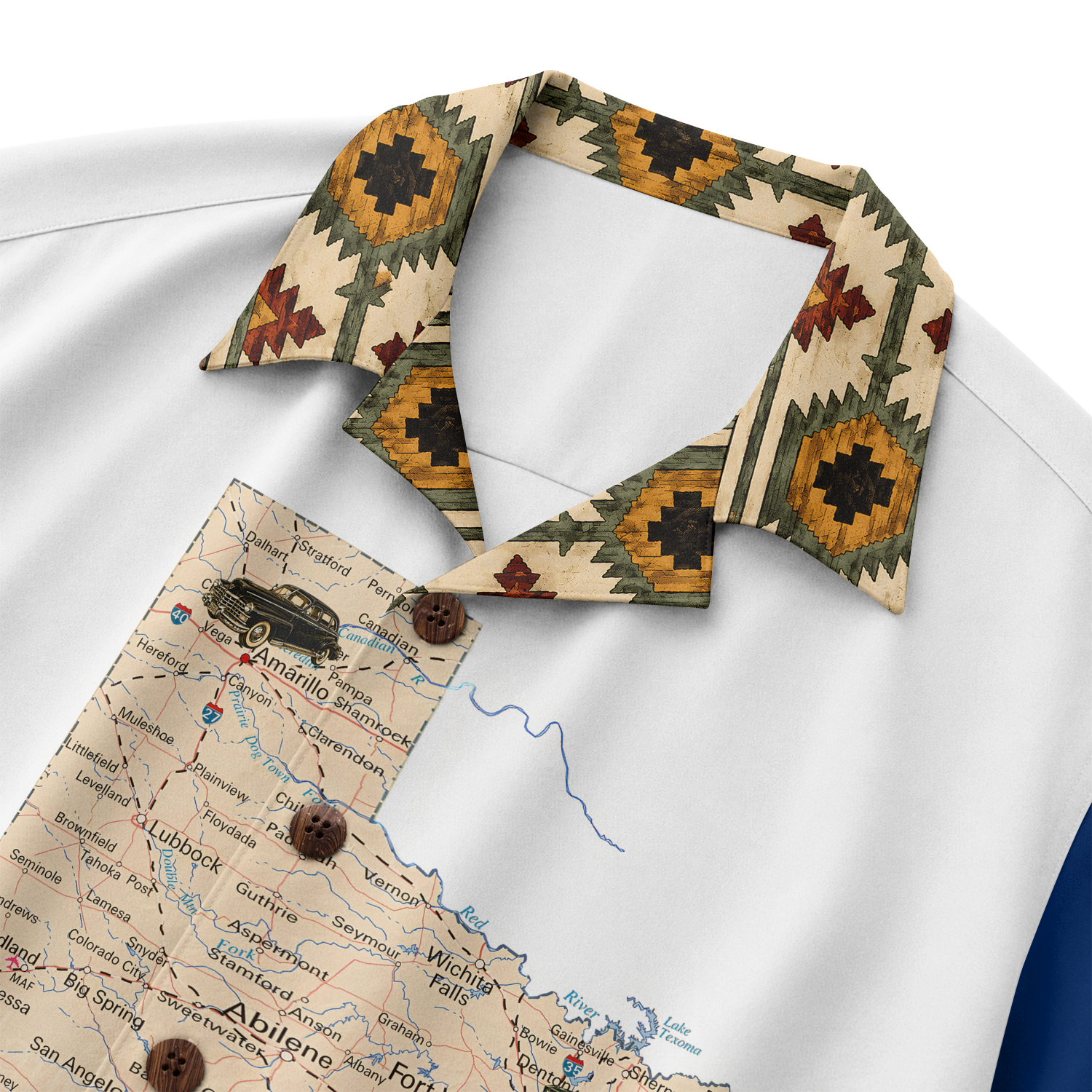 Texas x Classic Car Hawaiian Shirt for Men