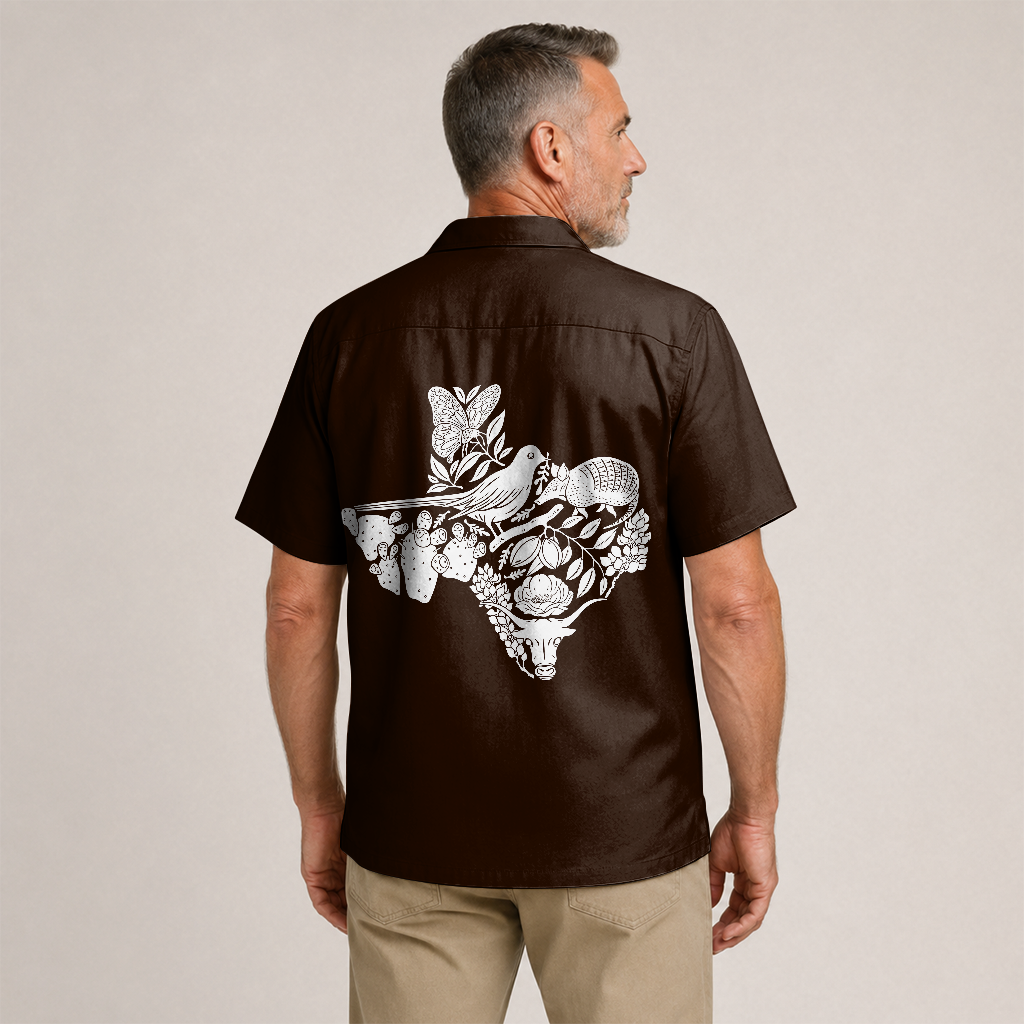 Texas Check Hawaiian Shirt for Men