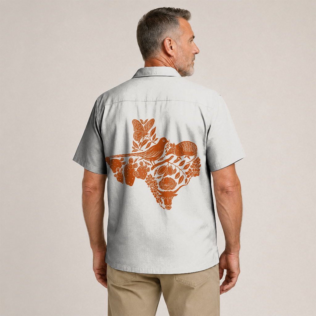 Texas Check Hawaiian Shirt for Men