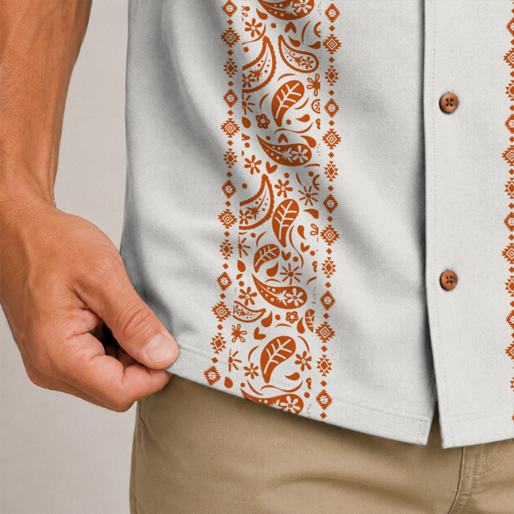 Texas Check Hawaiian Shirt for Men