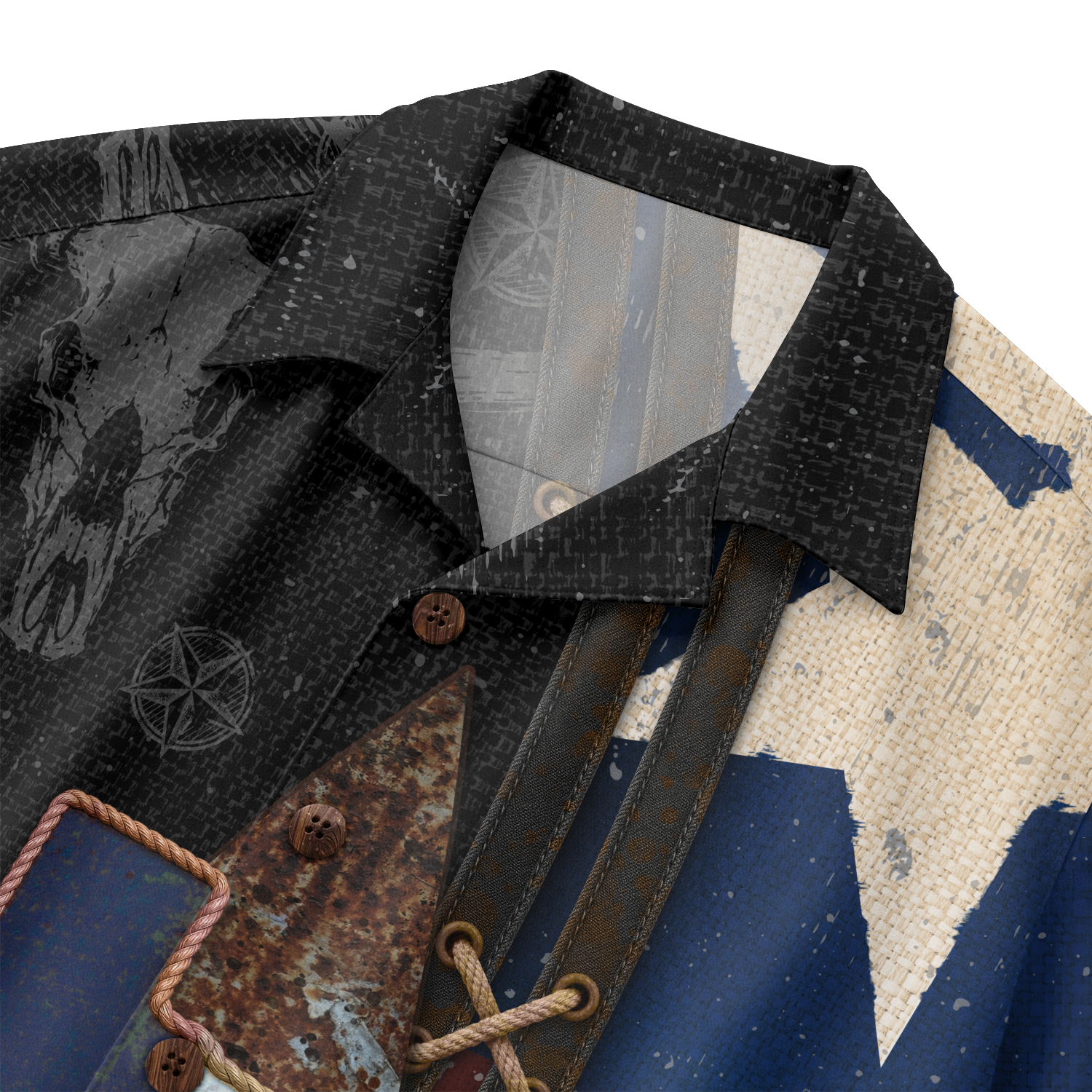 Texas Flag Hawaiian Shirt for Men