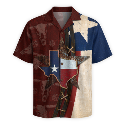 Texas Flag Hawaiian Shirt for Men