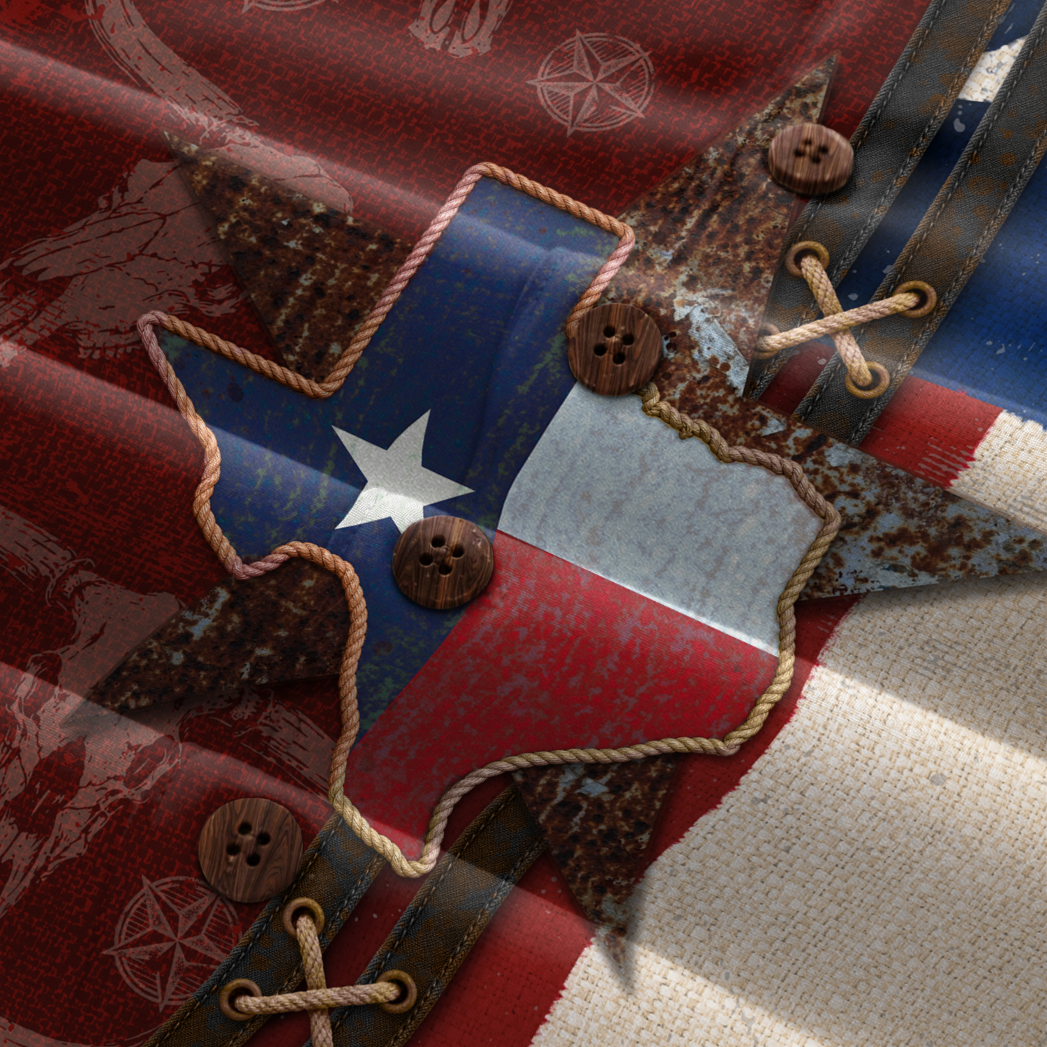 Texas Flag Hawaiian Shirt for Men