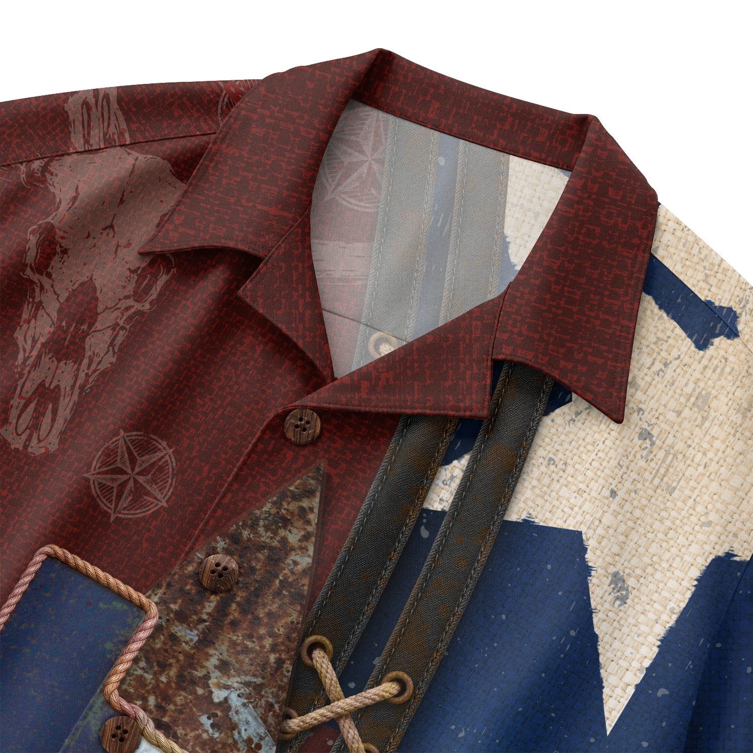 Texas Flag Hawaiian Shirt for Men