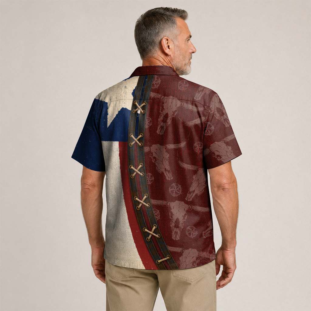 Texas Flag Hawaiian Shirt for Men