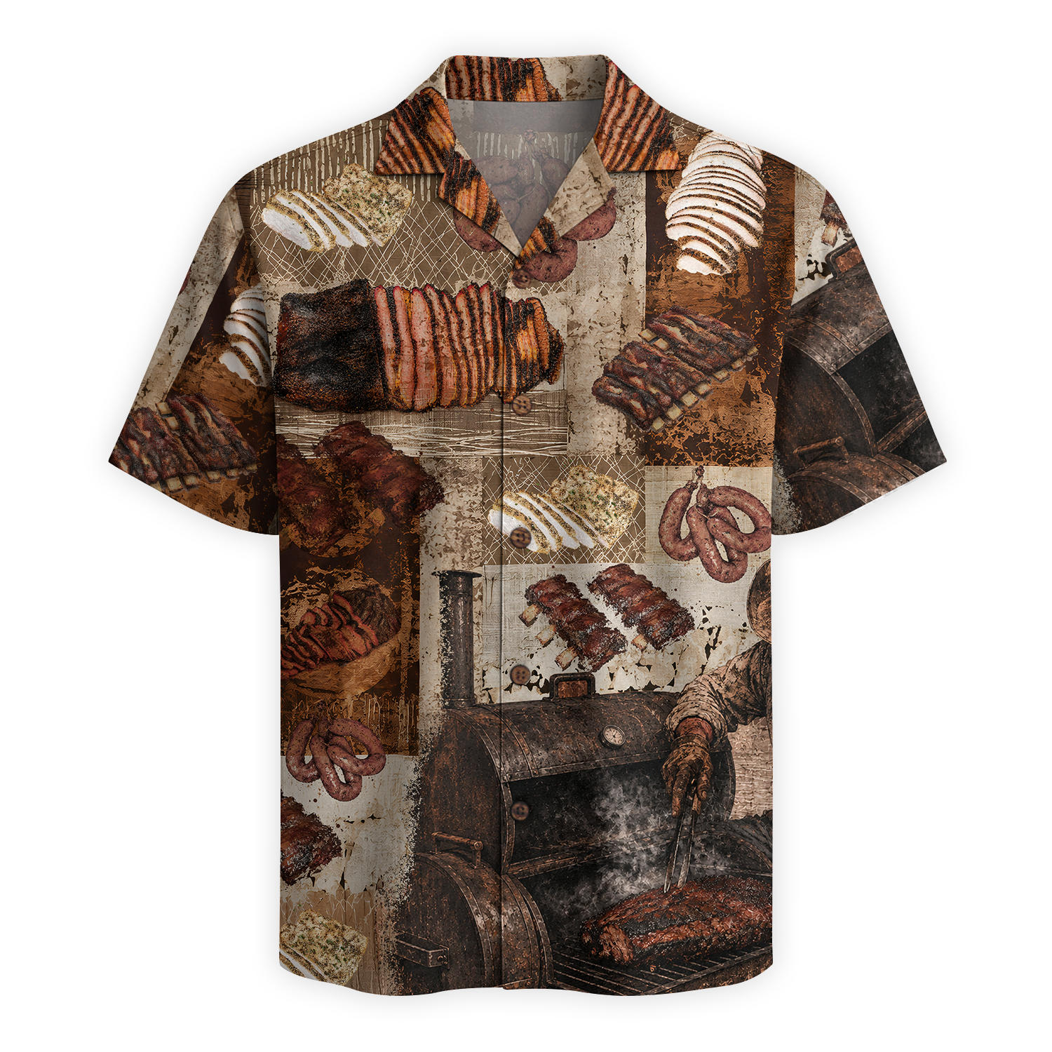 Texas x BBQ Hawaiian Shirt for Men