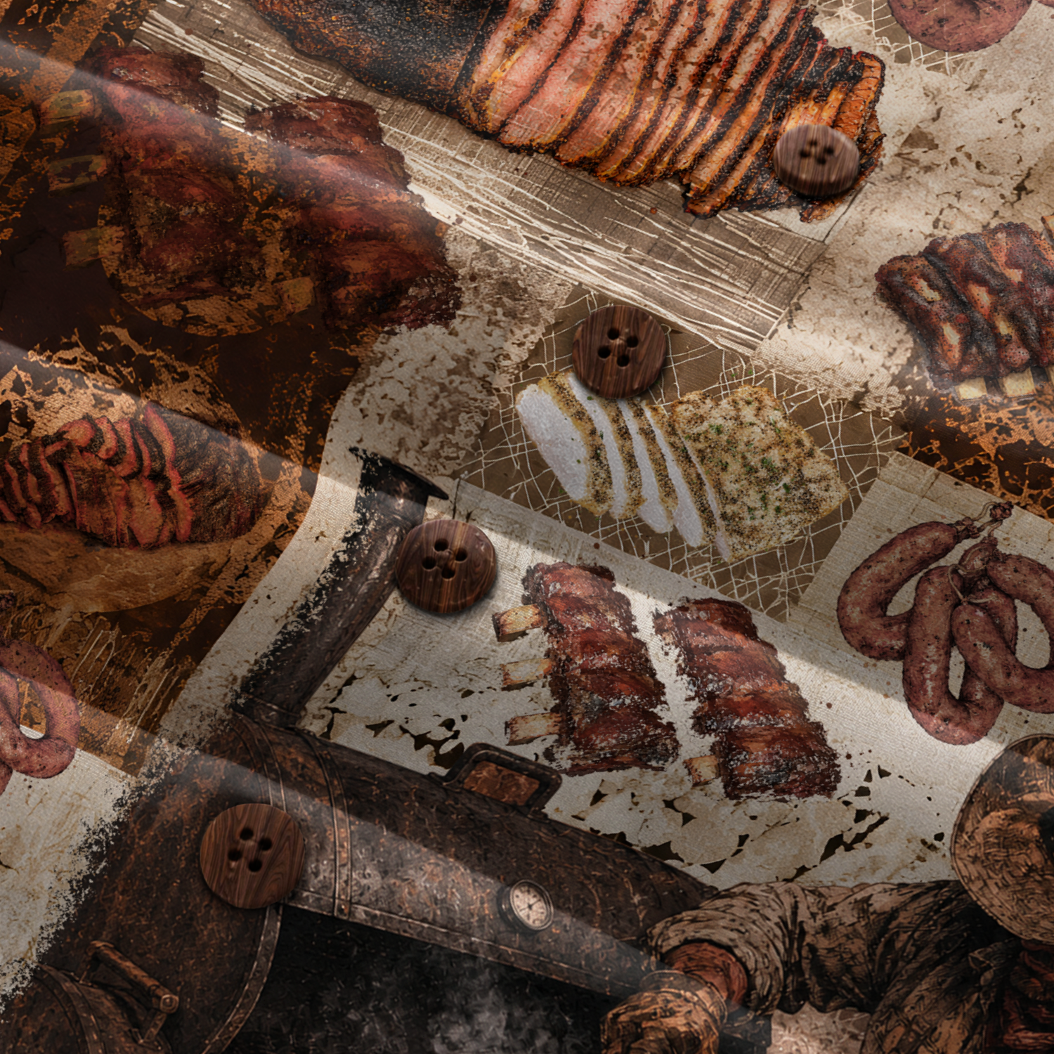 Texas x BBQ Hawaiian Shirt for Men