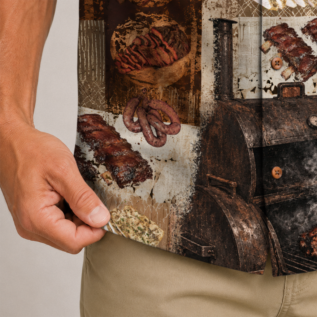 Texas x BBQ Hawaiian Shirt for Men
