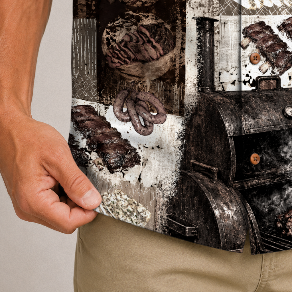 Texas x BBQ Hawaiian Shirt for Men