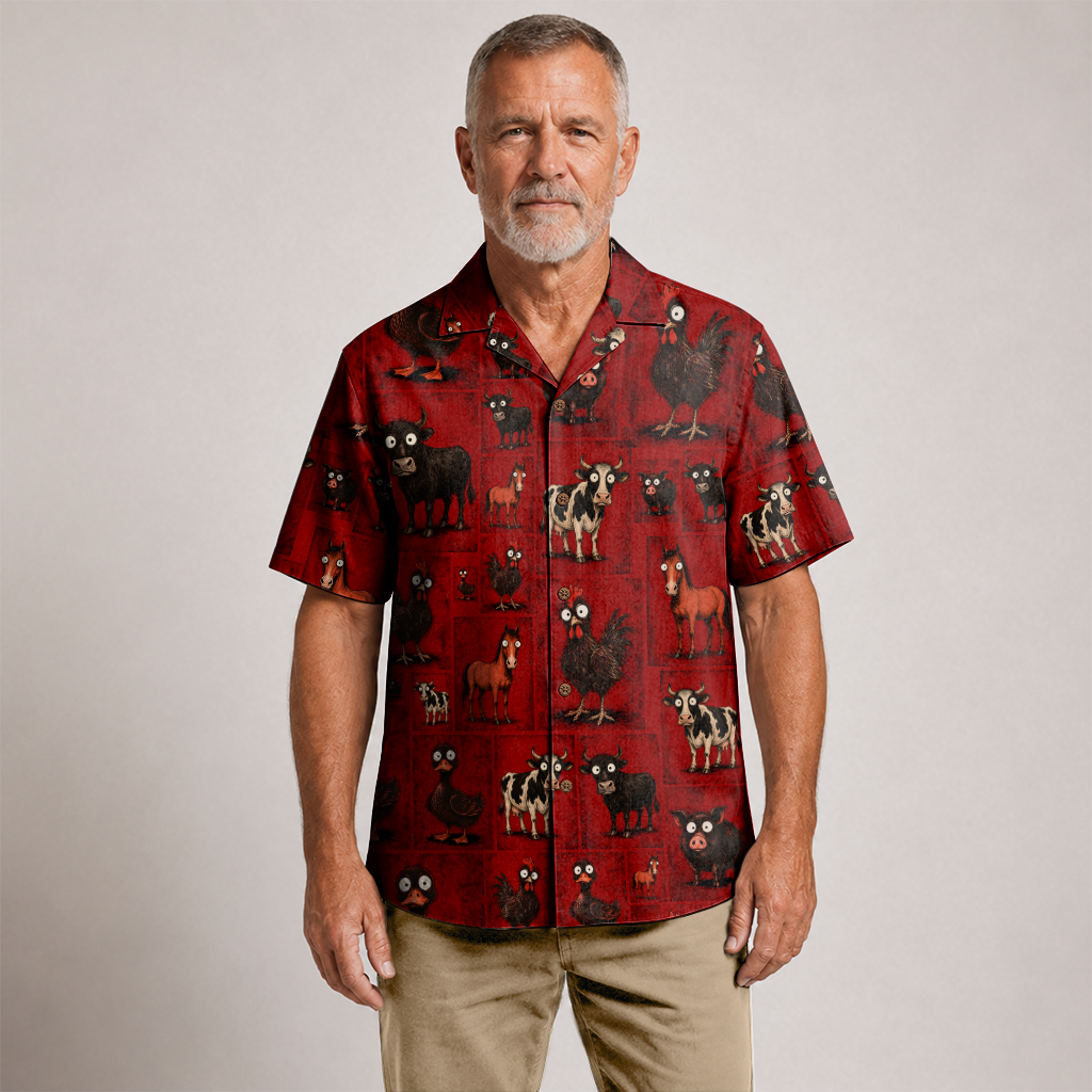 Farmer Hawaiian Shirt for Men