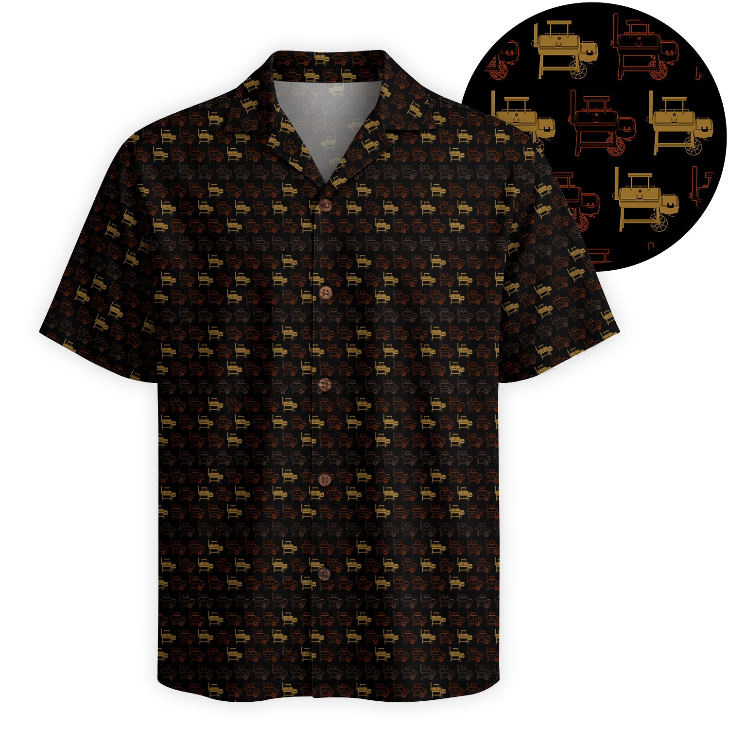 BBQ Hawaiian Shirt for Men