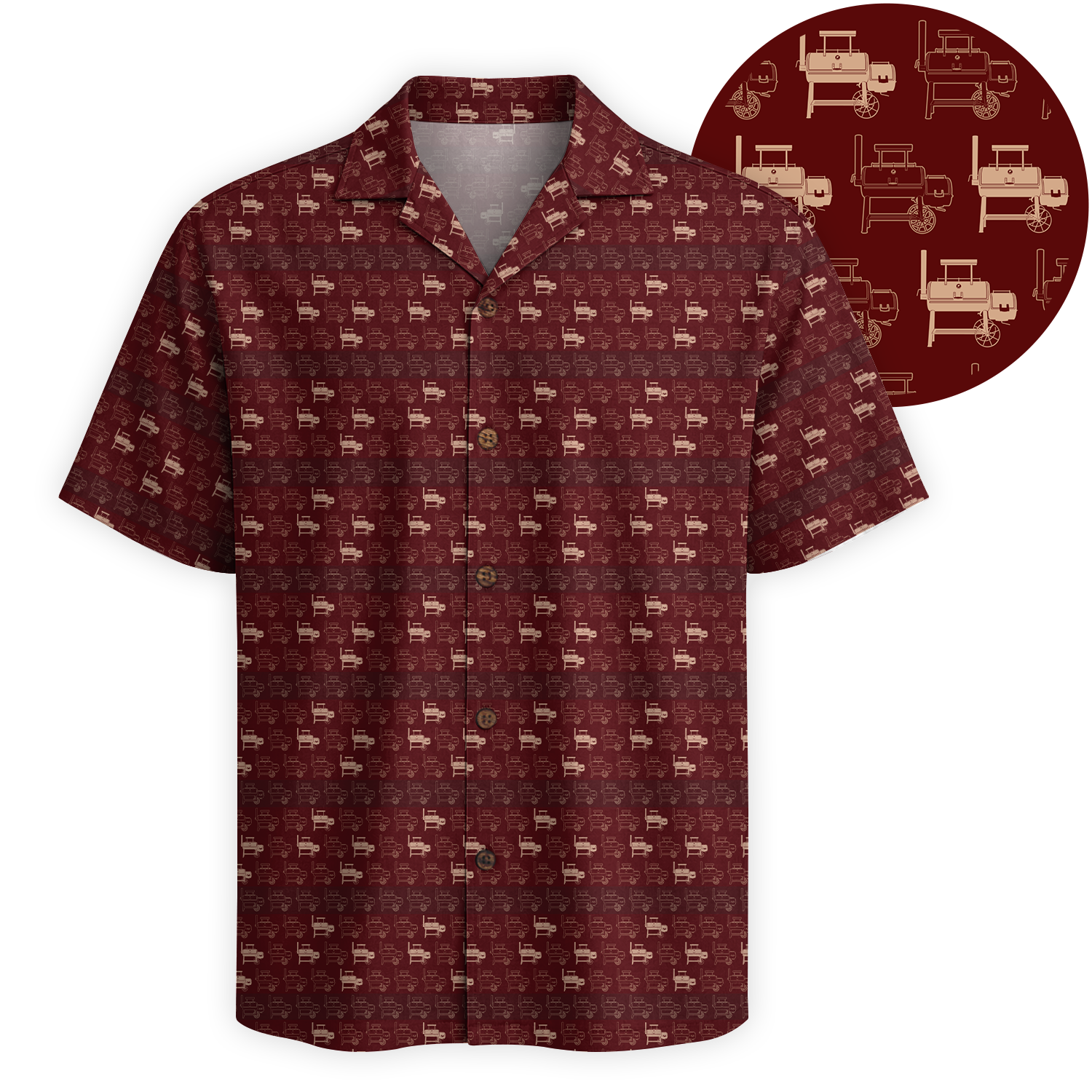 BBQ Hawaiian Shirt for Men