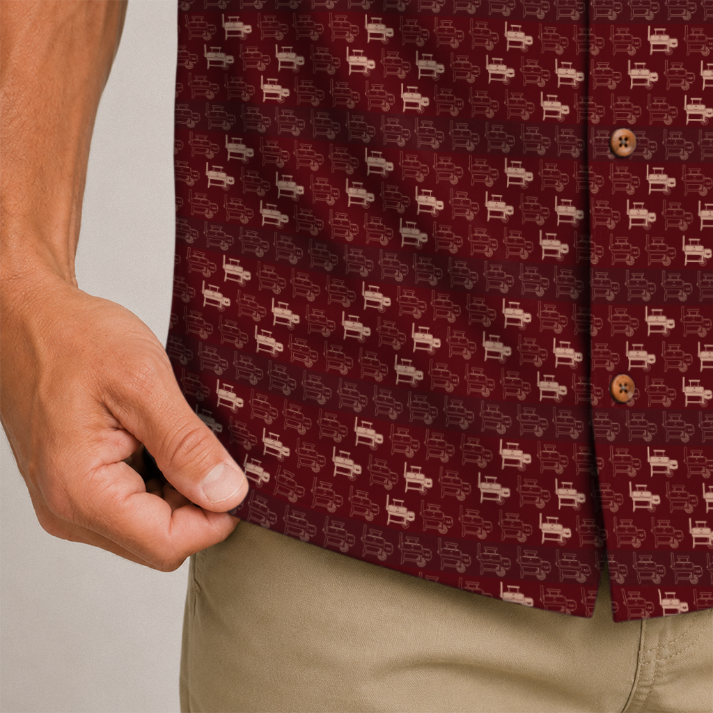 BBQ Hawaiian Shirt for Men