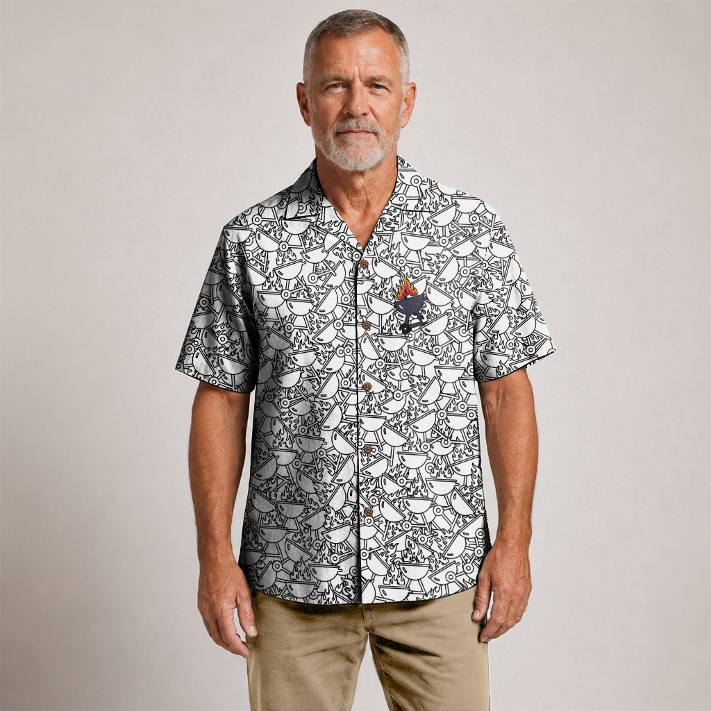 BBQ Hawaiian Shirt for Men