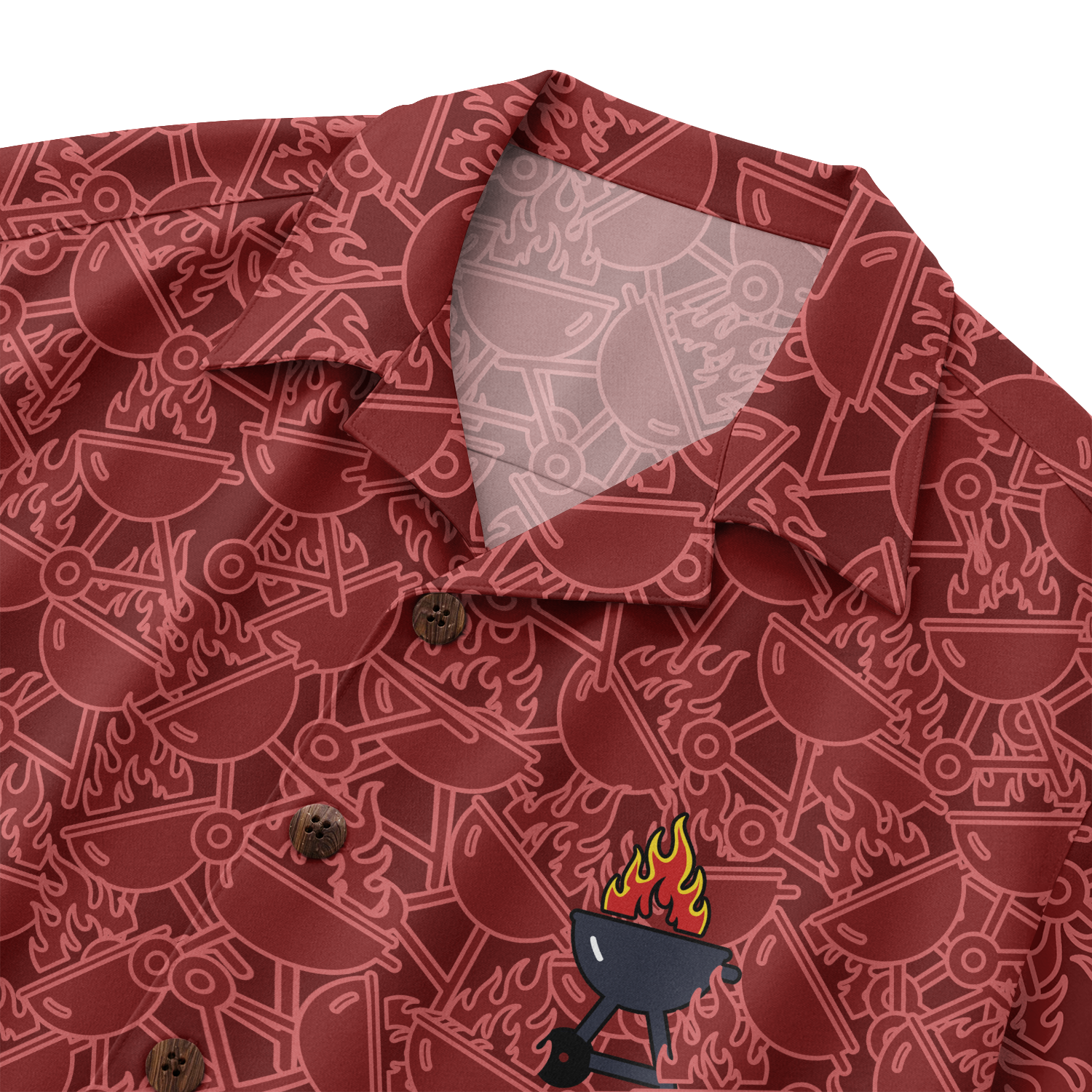 BBQ Hawaiian Shirt for Men