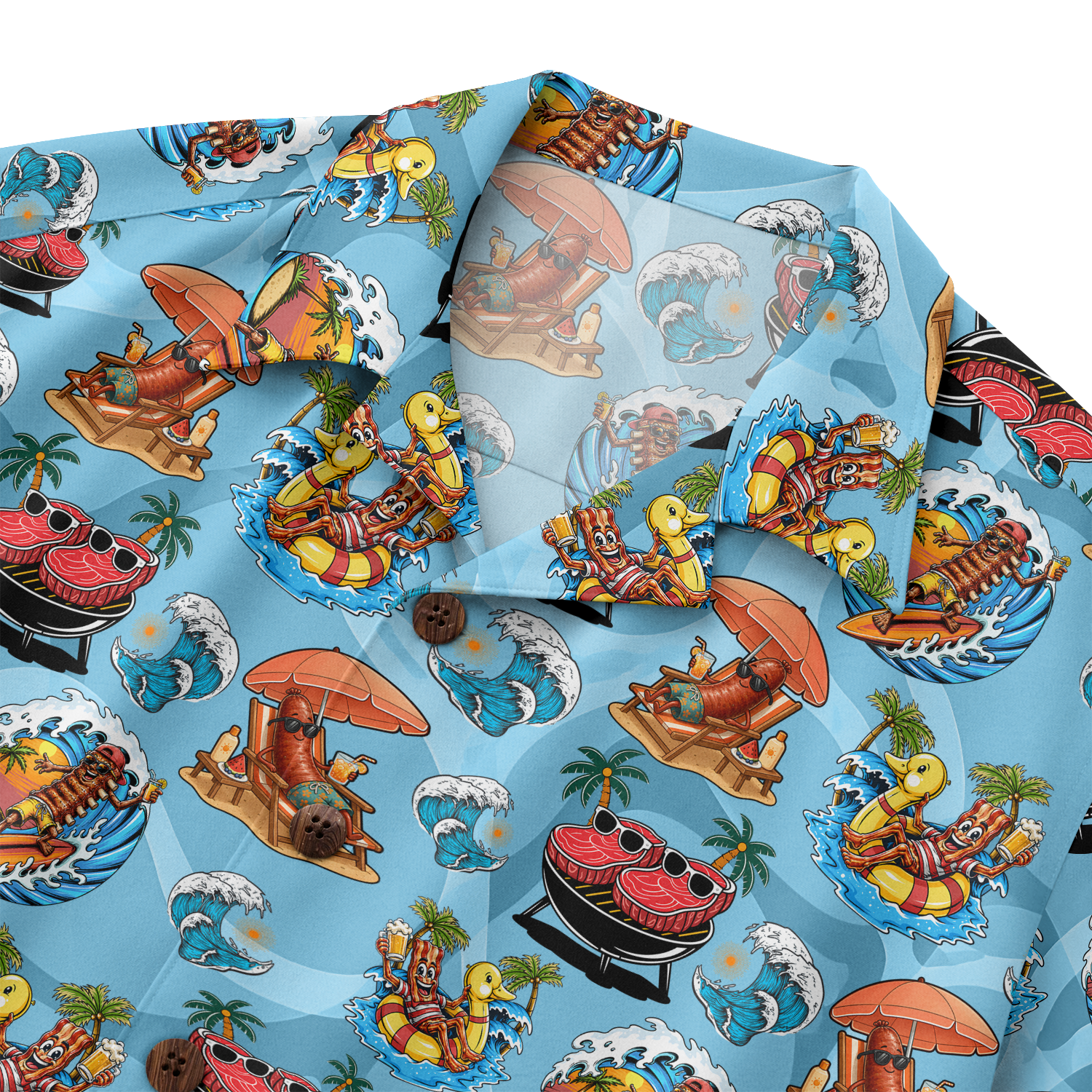 BBQ Hawaiian Shirt for Men