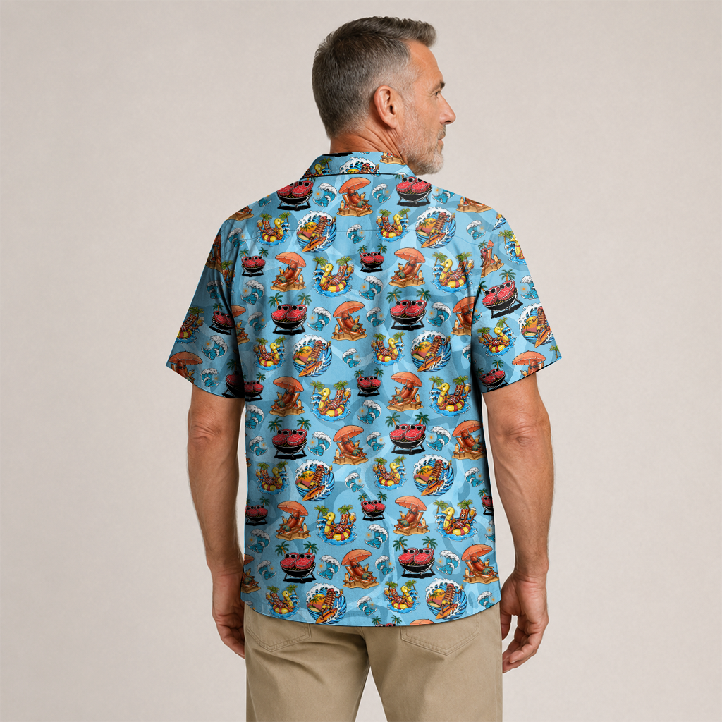 BBQ Hawaiian Shirt for Men