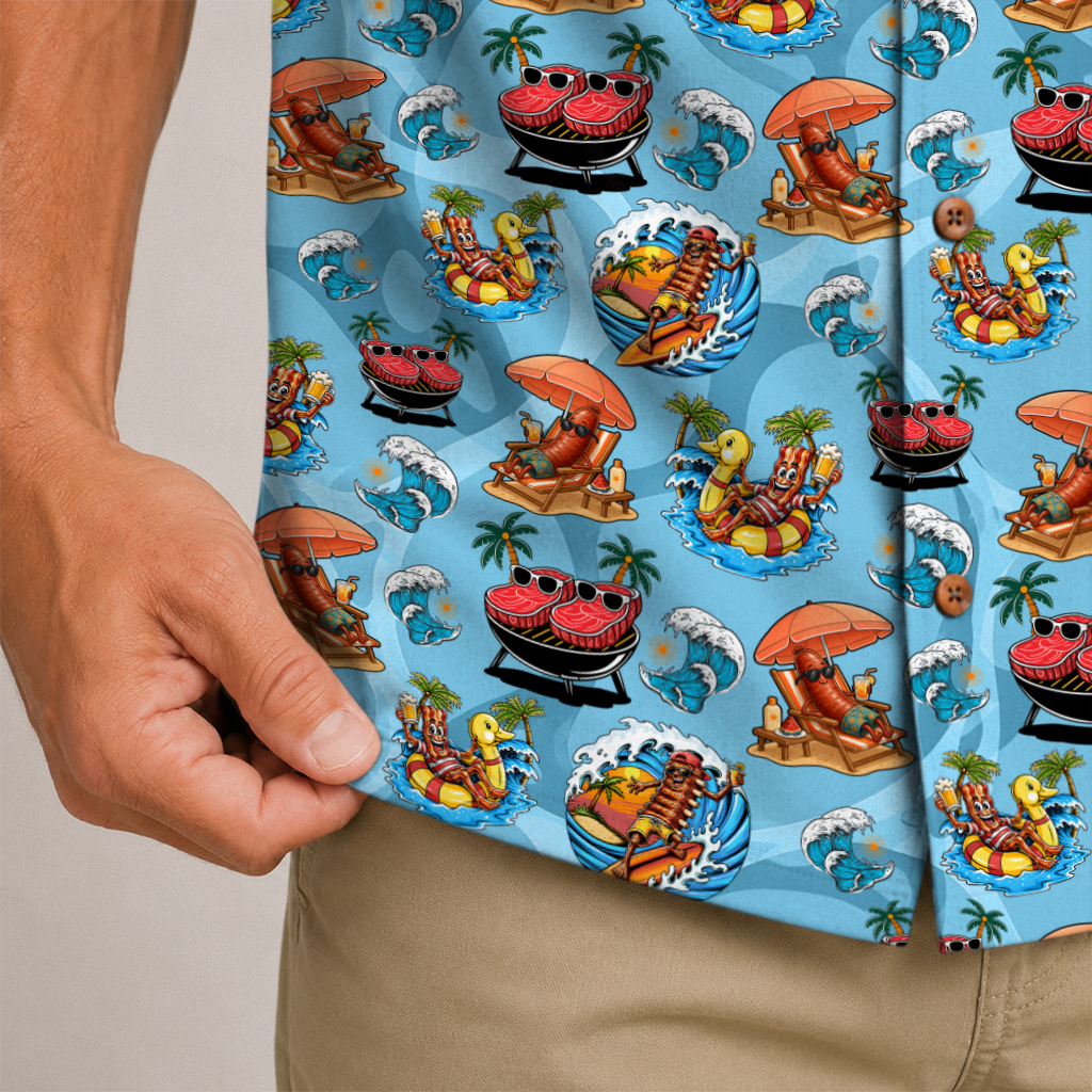BBQ Hawaiian Shirt for Men