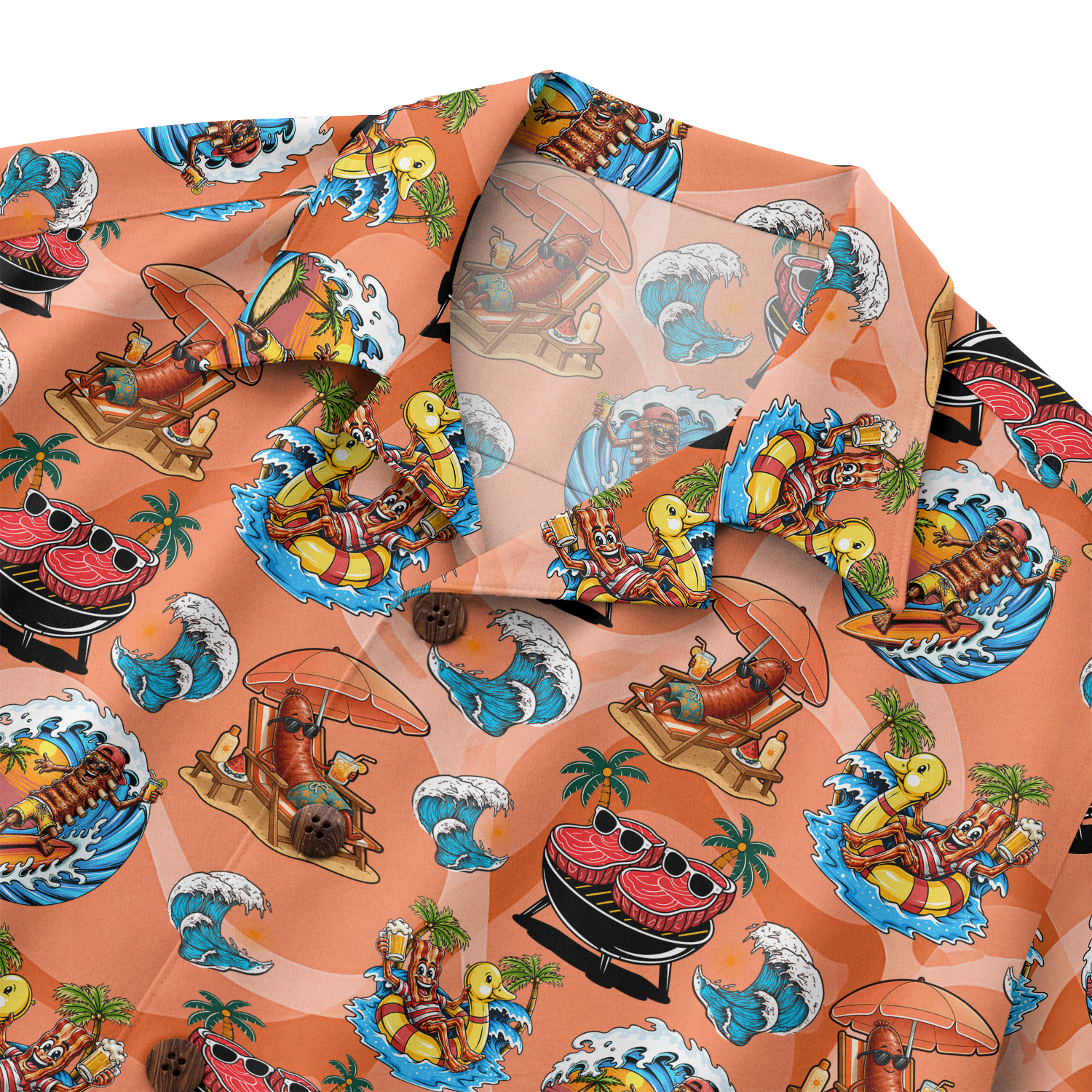 BBQ Hawaiian Shirt for Men
