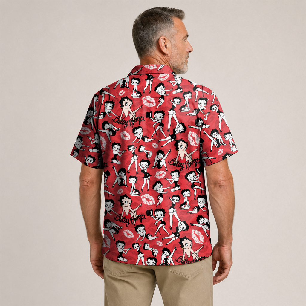 American Heritage Betty Boop Hawaiian Shirt for Men