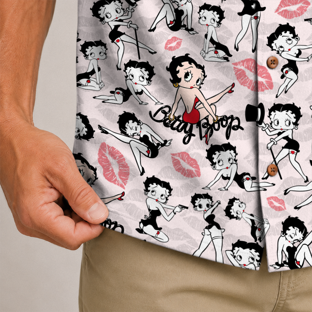 American Heritage Betty Boop Hawaiian Shirt for Men