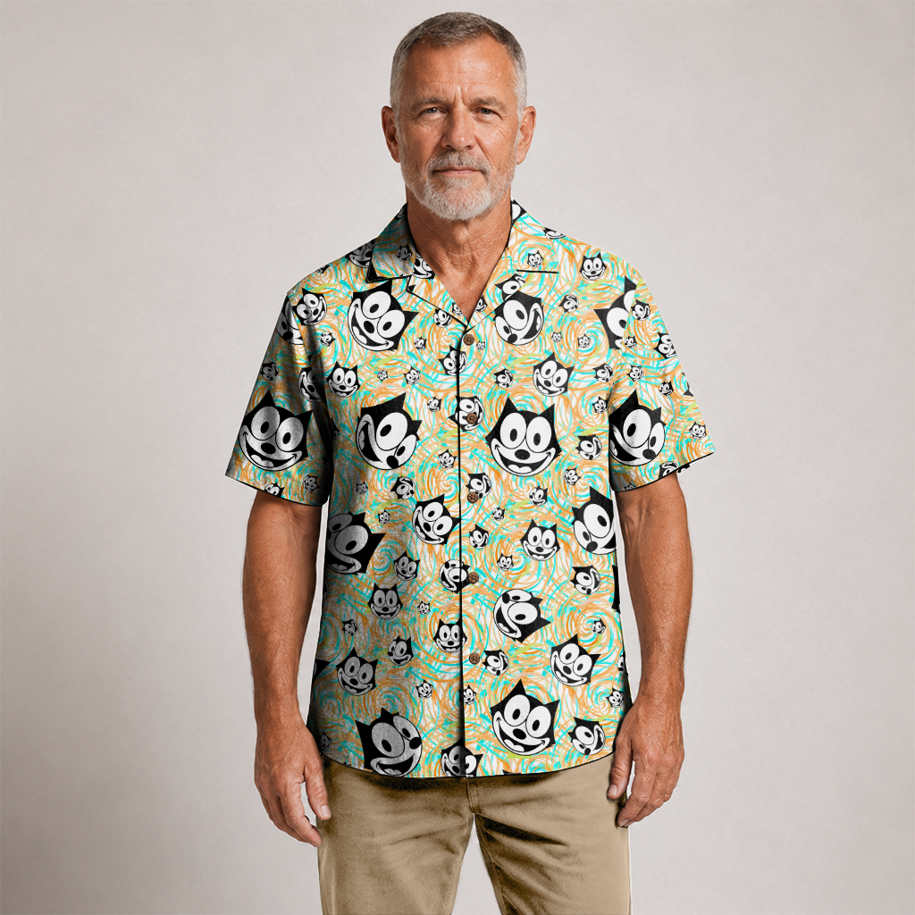 American Heritage Felix The Cat Hawaiian Shirt for Men