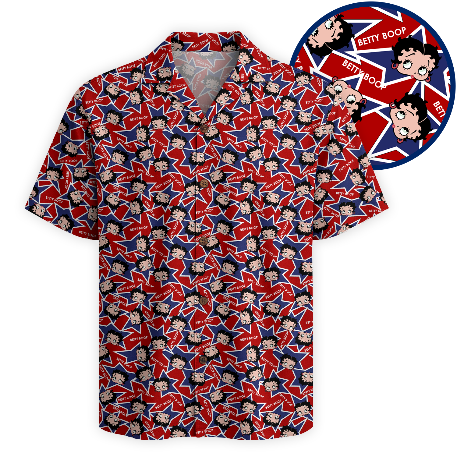 American Heritage Betty Boop Hawaiian Shirt for Men