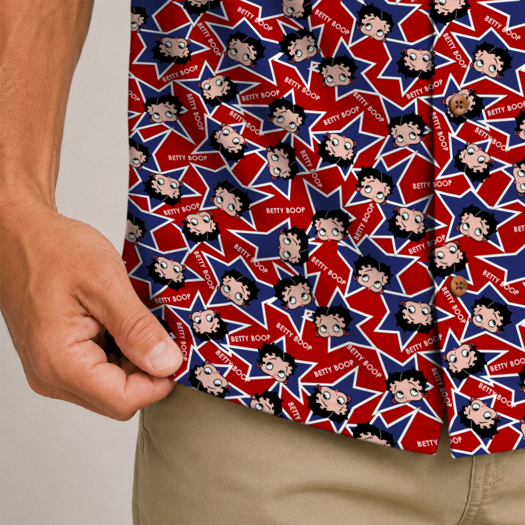 American Heritage Betty Boop Hawaiian Shirt for Men