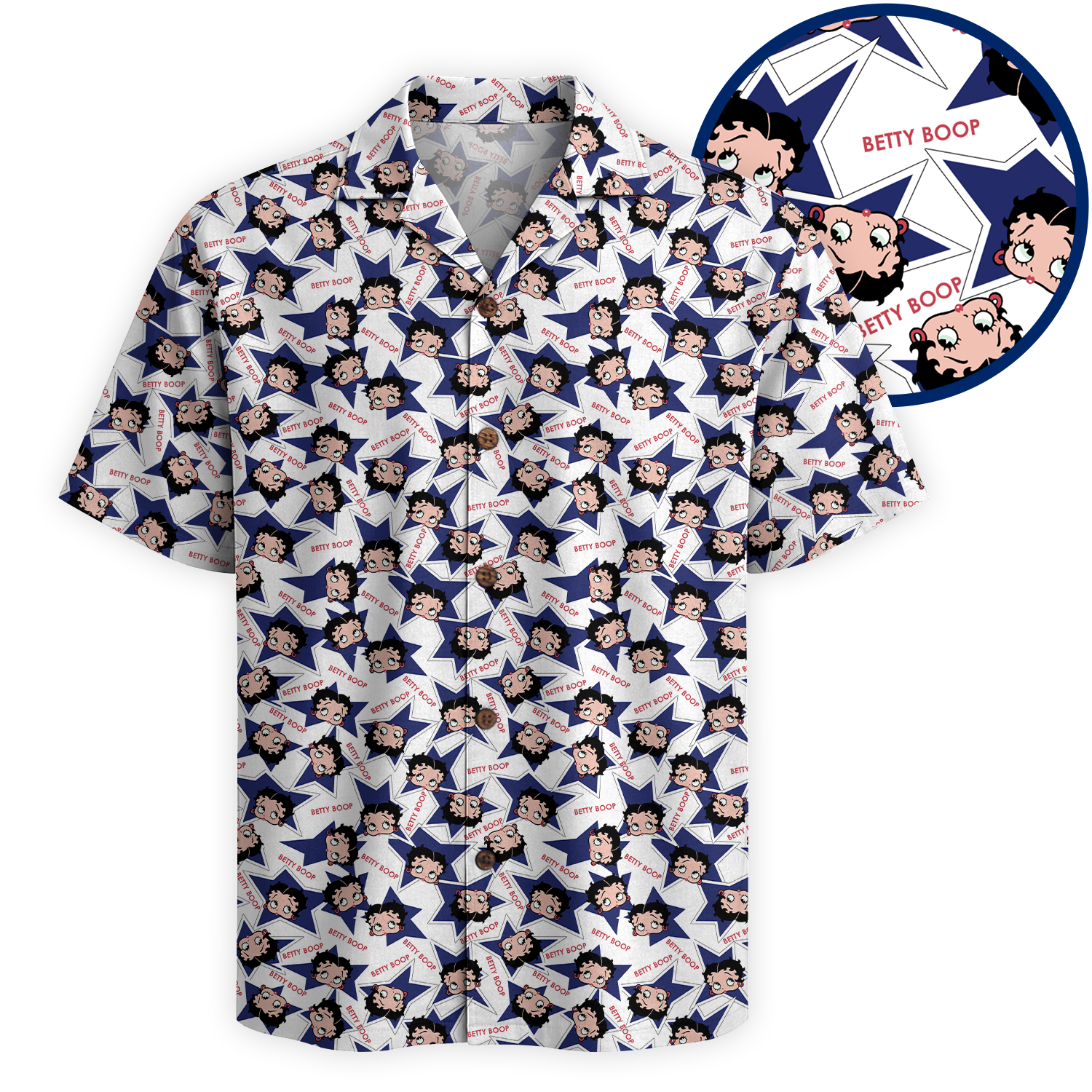 American Heritage Betty Boop Hawaiian Shirt for Men