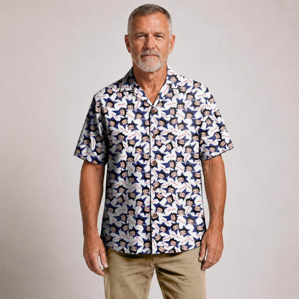 American Heritage Betty Boop Hawaiian Shirt for Men