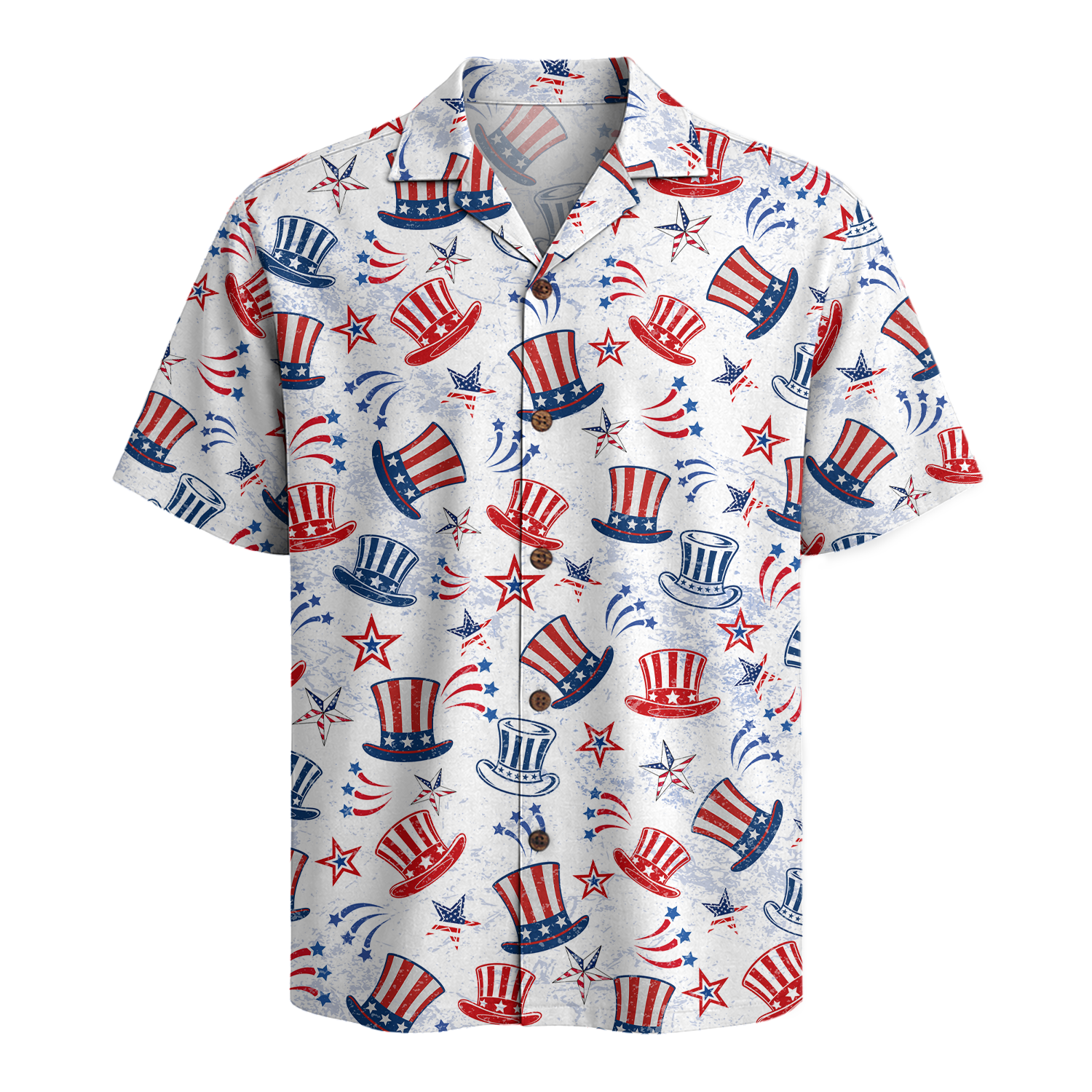 American Heritage Uncle Sam Hat Hawaiian Shirt for Men