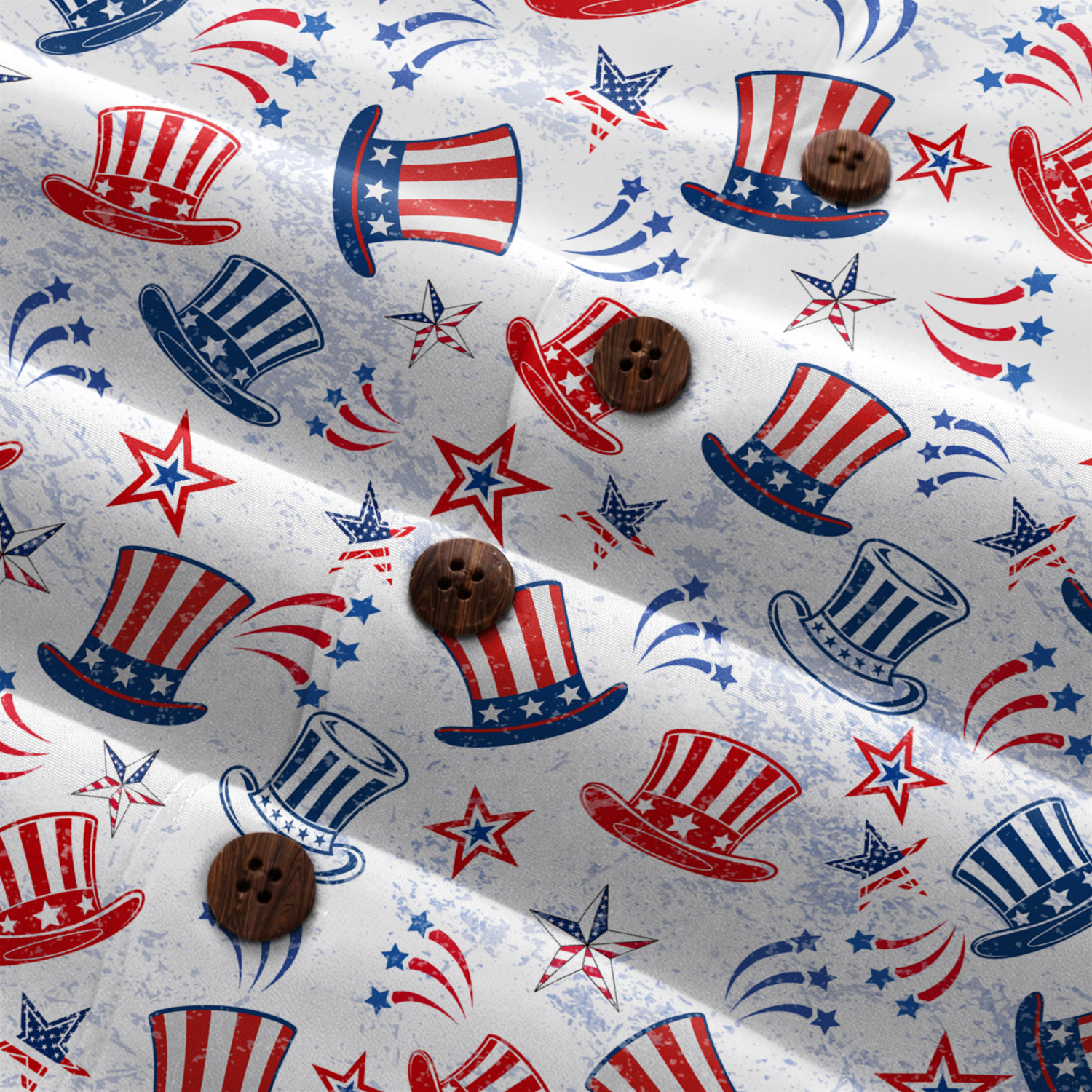 American Heritage Uncle Sam Hat Hawaiian Shirt for Men