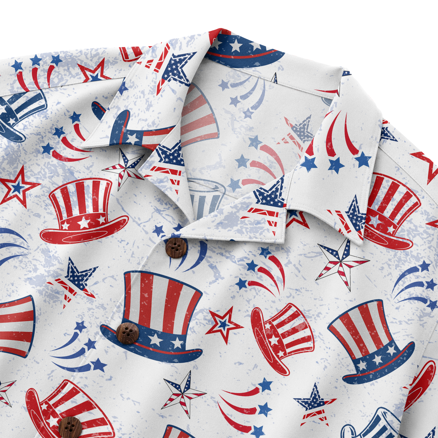 American Heritage Uncle Sam Hat Hawaiian Shirt for Men