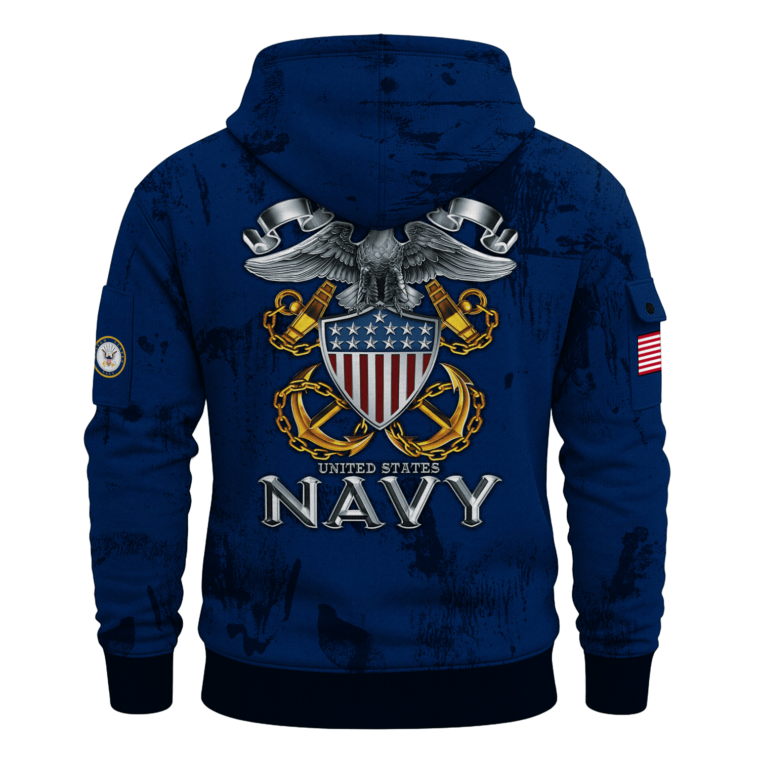 US NAVY 250th Years Of Service All-over Quater Zip Hoodie