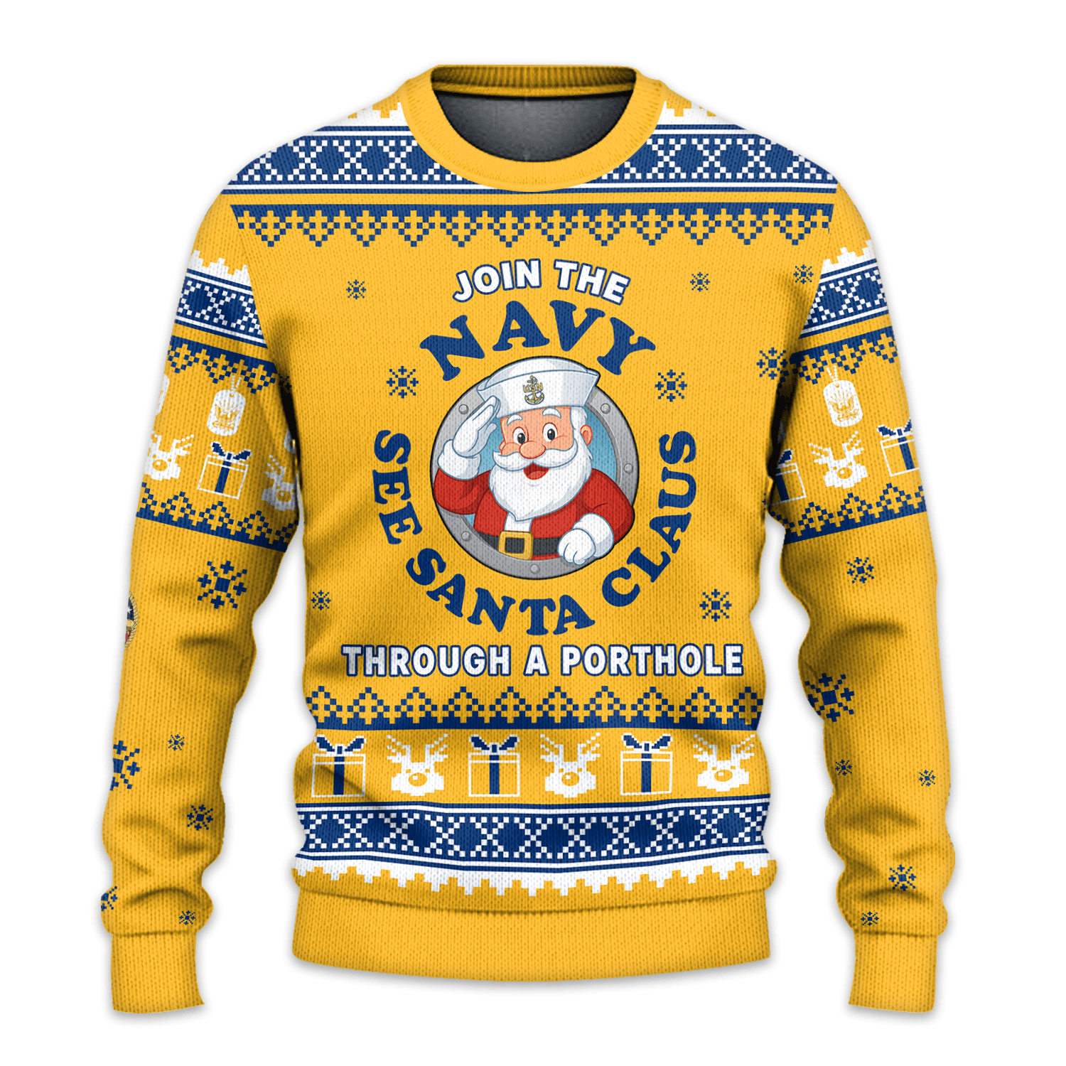 US NAVY 250th Years Of Service All-over Sweater